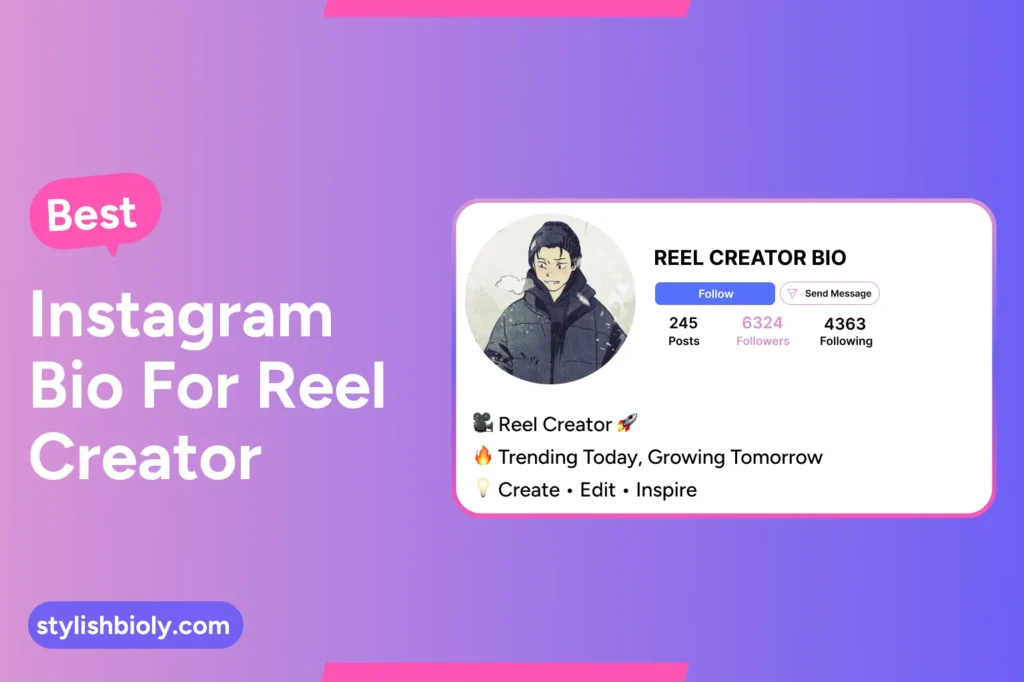 Best instagram bio for reel creator