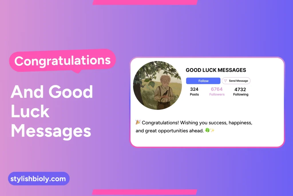 Congratulations and Good Luck Messages