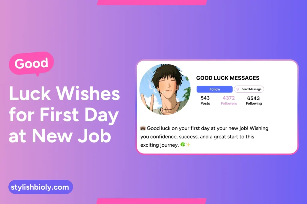 Good Luck Wishes for First Day at New Job