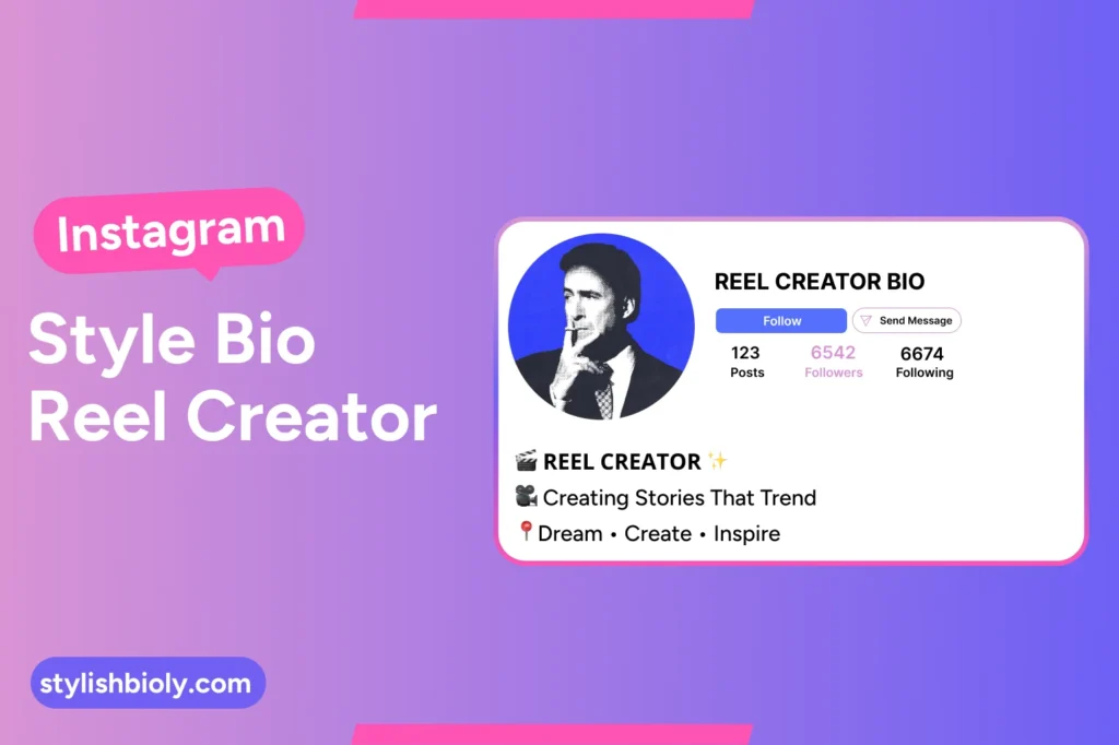 Instagram style bio reel creator