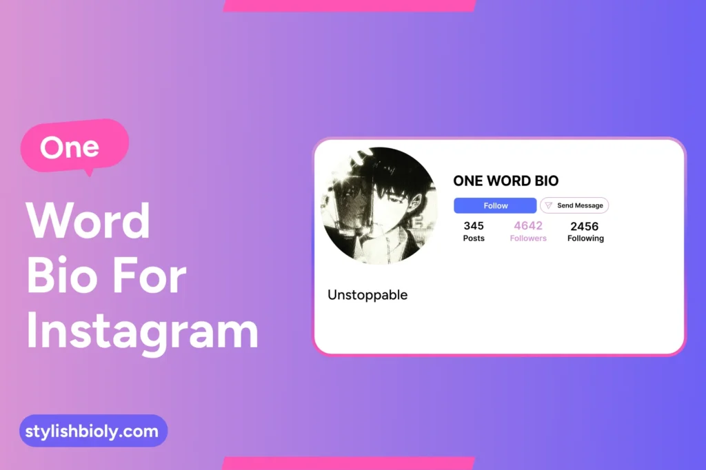 One Word Bio for Instagram