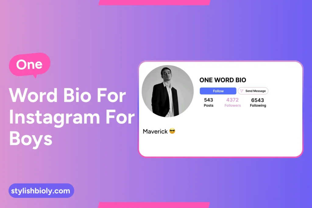 One Word Bio for Instagram for Boys