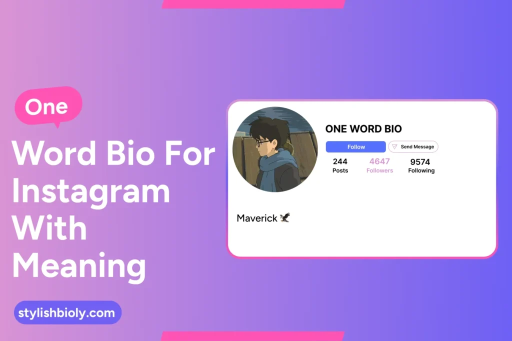 One Word Bio for Instagram with Meaning