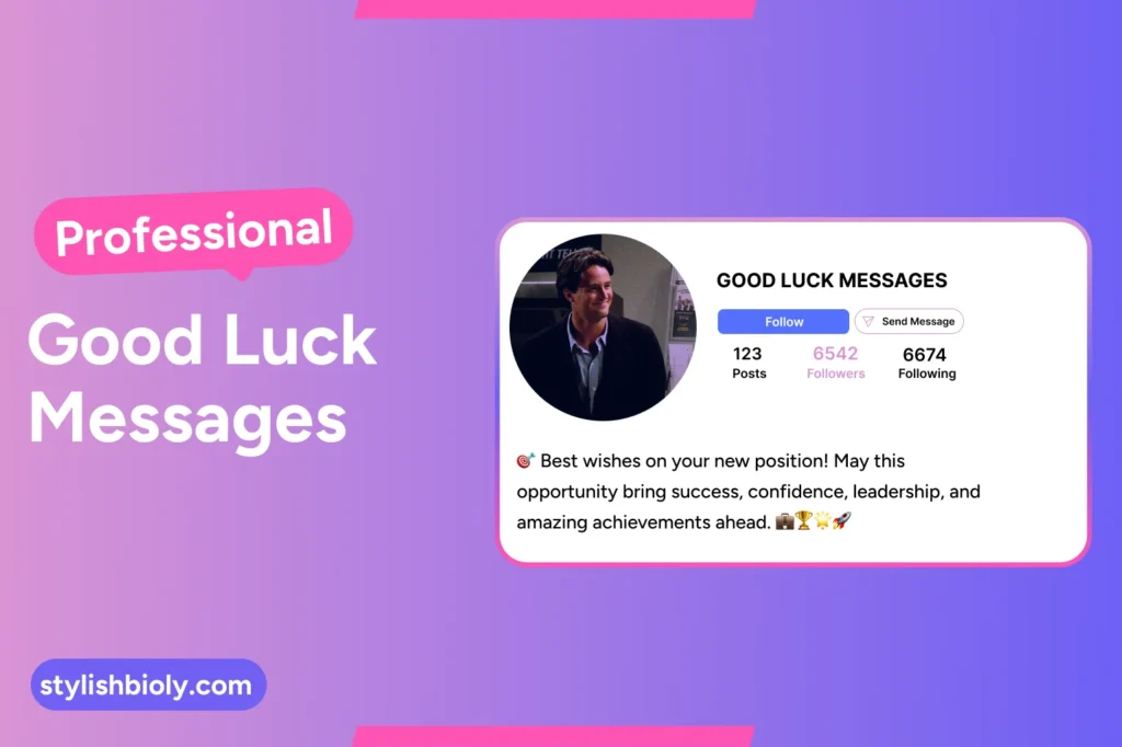 Professional Good Luck Messages