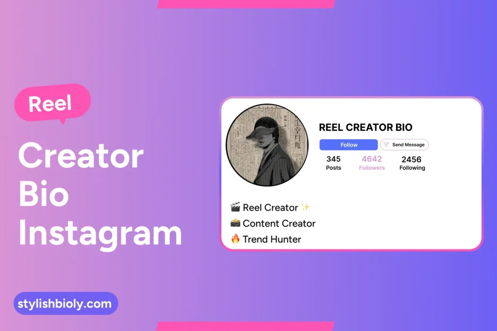 Reel creator bio instagram